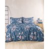 Σετ Σεντόνια Υπέρδιπλα 4 Τεμαχίων Rythmos Springtime μπλε σκούρο 165x205+25