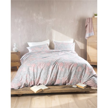 Σετ Παπλωματοθήκη Μονή 2 Τεμαχίων Rythmos Candince Ροζ 160x250