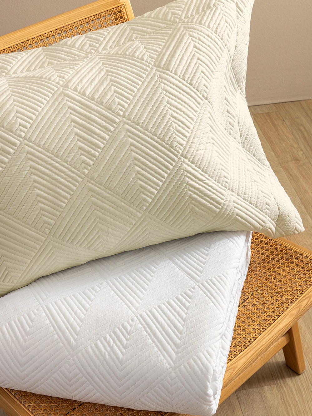 Σετ Κουβερλί King Size 3 Τεμαχίων Palamaiki Wed106 Ecru 240x260