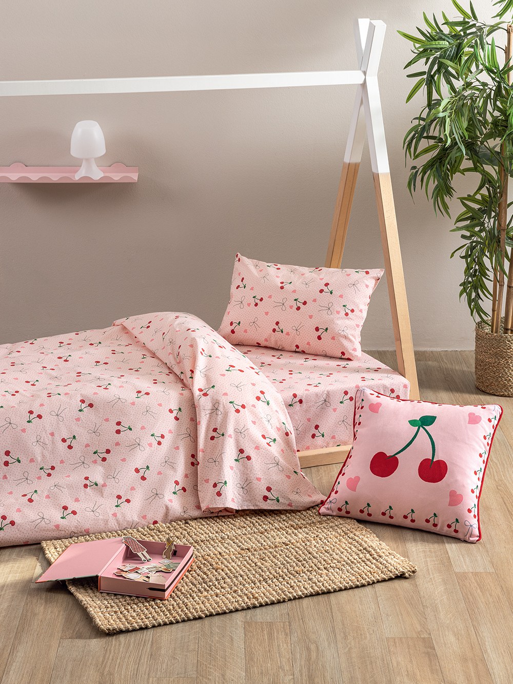 Σετ Παιδικά Σεντόνια Μονά με Λάστιχο 3 Τεμαχίων Palamai