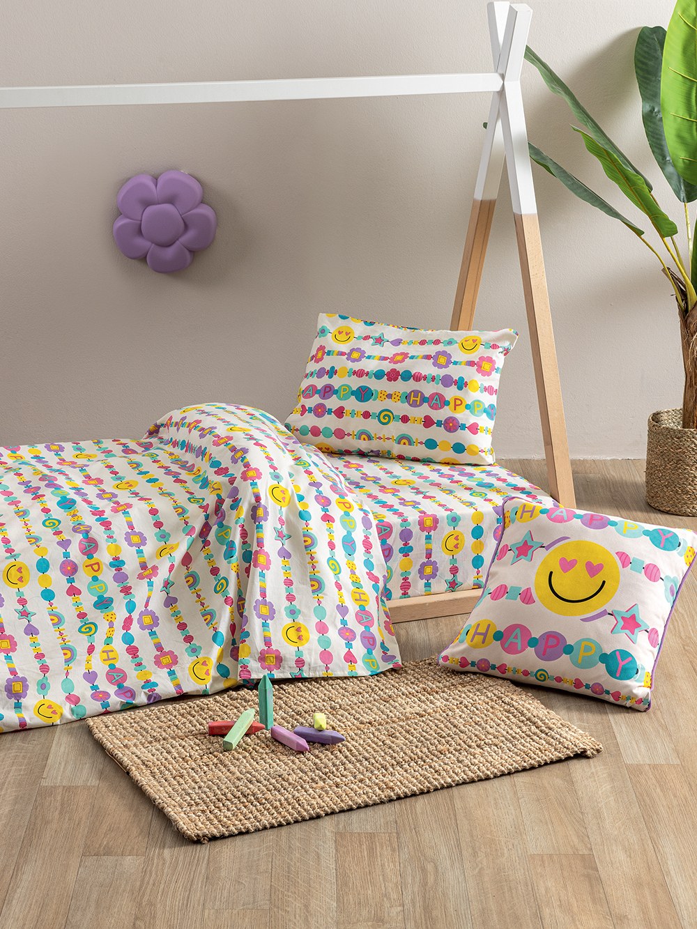 Σετ Σεντόνια Κούνιας με Λάστιχο 3 Τεμαχίων Palamaiki Mk780 70x140+15