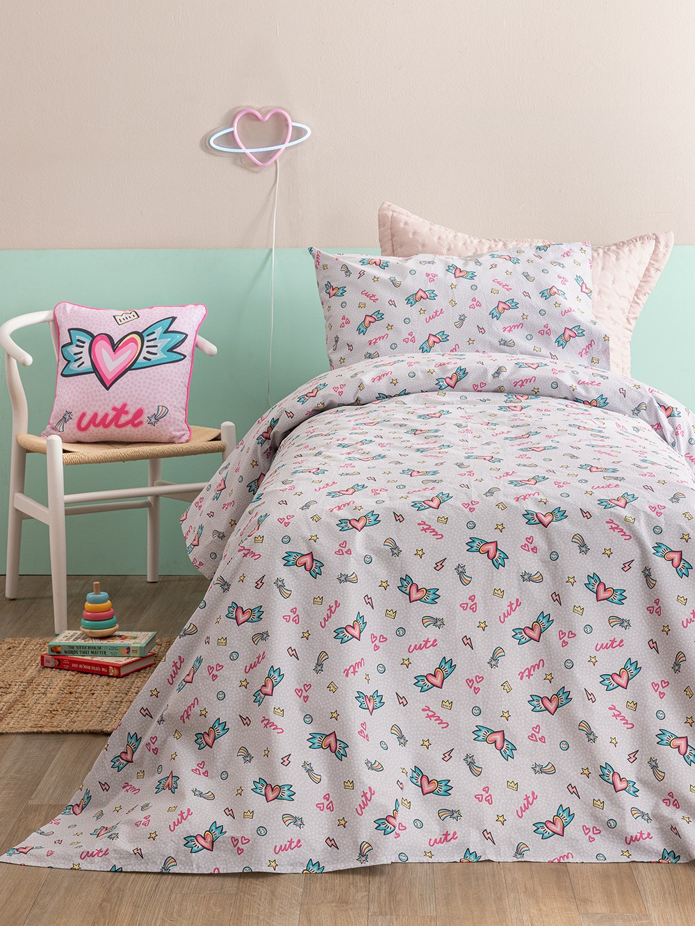 Σετ Σεντόνια Κούνιας με Λάστιχο 3 Τεμαχίων Palamaiki Mk782 70x140+15