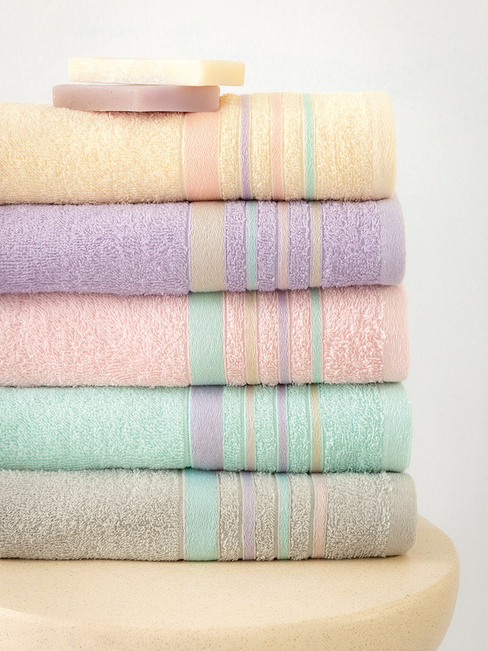 Σετ Πετσέτες 3 Τεμαχίων Palamaiki Monica Pink 30x50,50x90,70x140