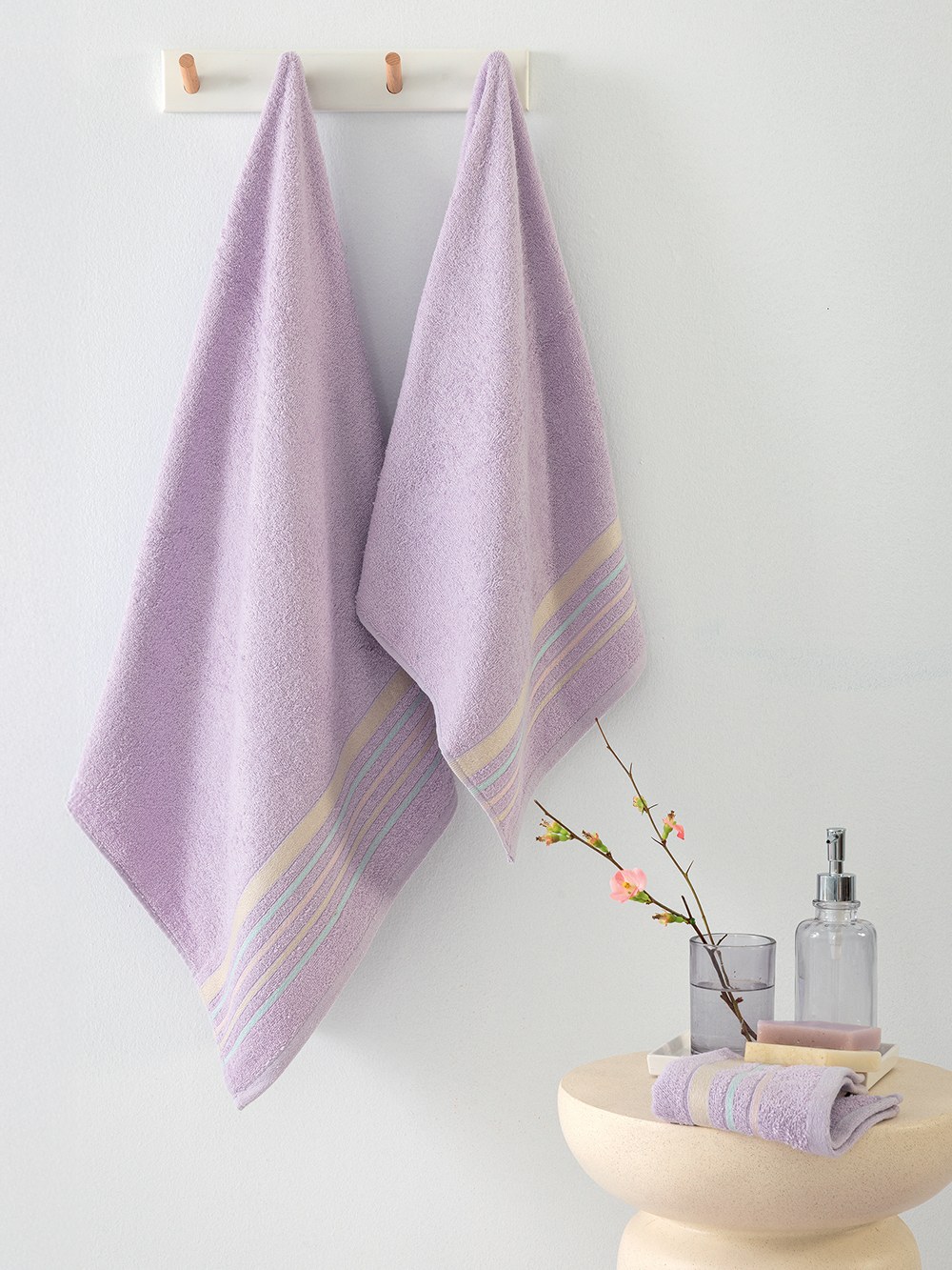 Σετ Πετσέτες 3 Τεμαχίων Palamaiki Monica Lilac 30x50,50x90,70x140