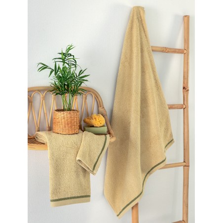 Σετ Πετσέτες 3 Τεμαχίων Palamaiki Ros Beige 30x50,50x90,70x140
