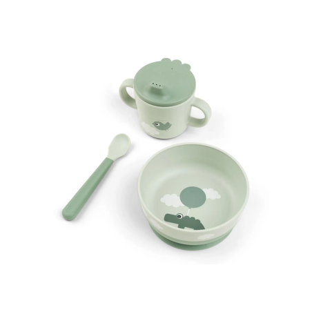 Σετ Φαγητού 3τεμ. Done By Deer Happy Clouds Green BR78205