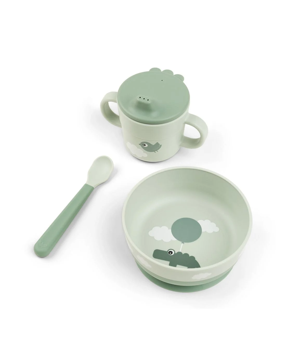 Σετ Φαγητού 3τεμ. Done By Deer Happy Clouds Green BR78205