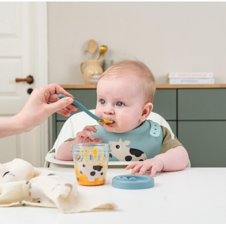 Παιδική Σαλιάρα Από Σιλικόνη Dotti Blue Done By Deer BR79534