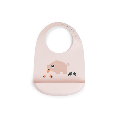 Παιδική Σαλιάρα Από Σιλικόνη Pigee Powder Done By Deer BR79533