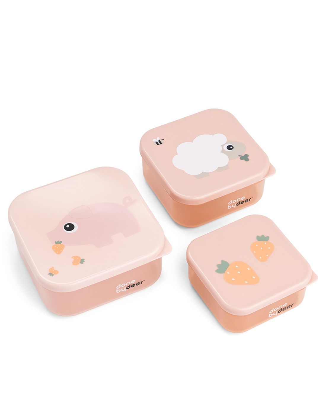 Σετ 3 Τεμαχίων Snack Box Done by Deer Tiny Farm Powder 240ml 370ml 540ml BR79519