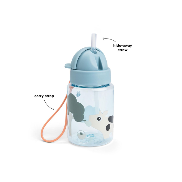 Παιδικό Παγούρι Πλαστικό Με Καλαμάκι Σιλικόνης...