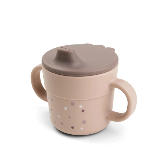 Παιδικό Ποτηράκι με Στόμιο και Λαβές Happy Dots Powder...