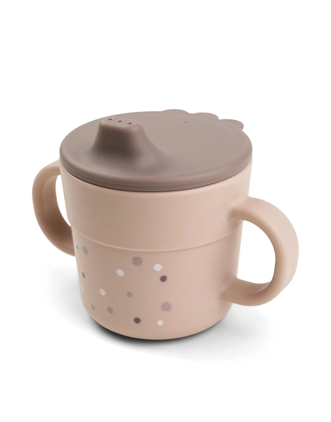 Παιδικό Ποτηράκι με Στόμιο και Λαβές Happy Dots Powder Done By Deer 215ml BR77715