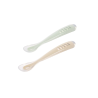 Σετ 2 Τεμαχίων Κουτάλια Σιλικόνης Beaba Με Κουτί Μεταφοράς 1st age Clay/Misty Green BR79842