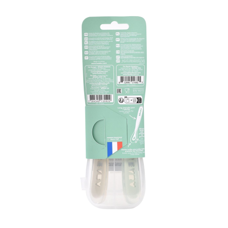 Σετ 2 Τεμαχίων Κουτάλια Σιλικόνης Beaba Με Κουτί Μεταφοράς 1st age Clay/Misty Green BR79842