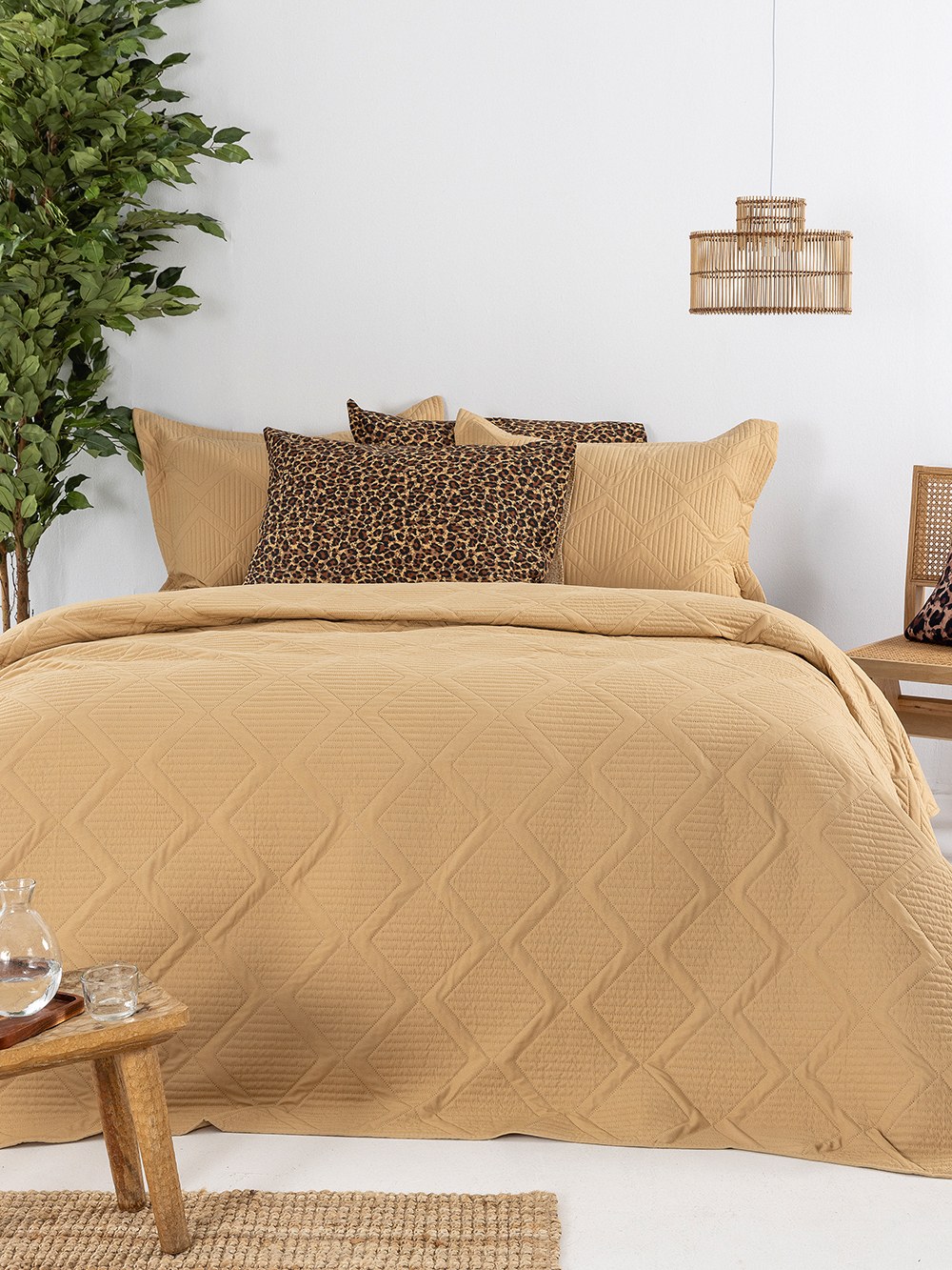 Σετ Κουβερλί Ημίδιπλο 2 Τεμαχίων Palamaiki Sam Latte 160x240