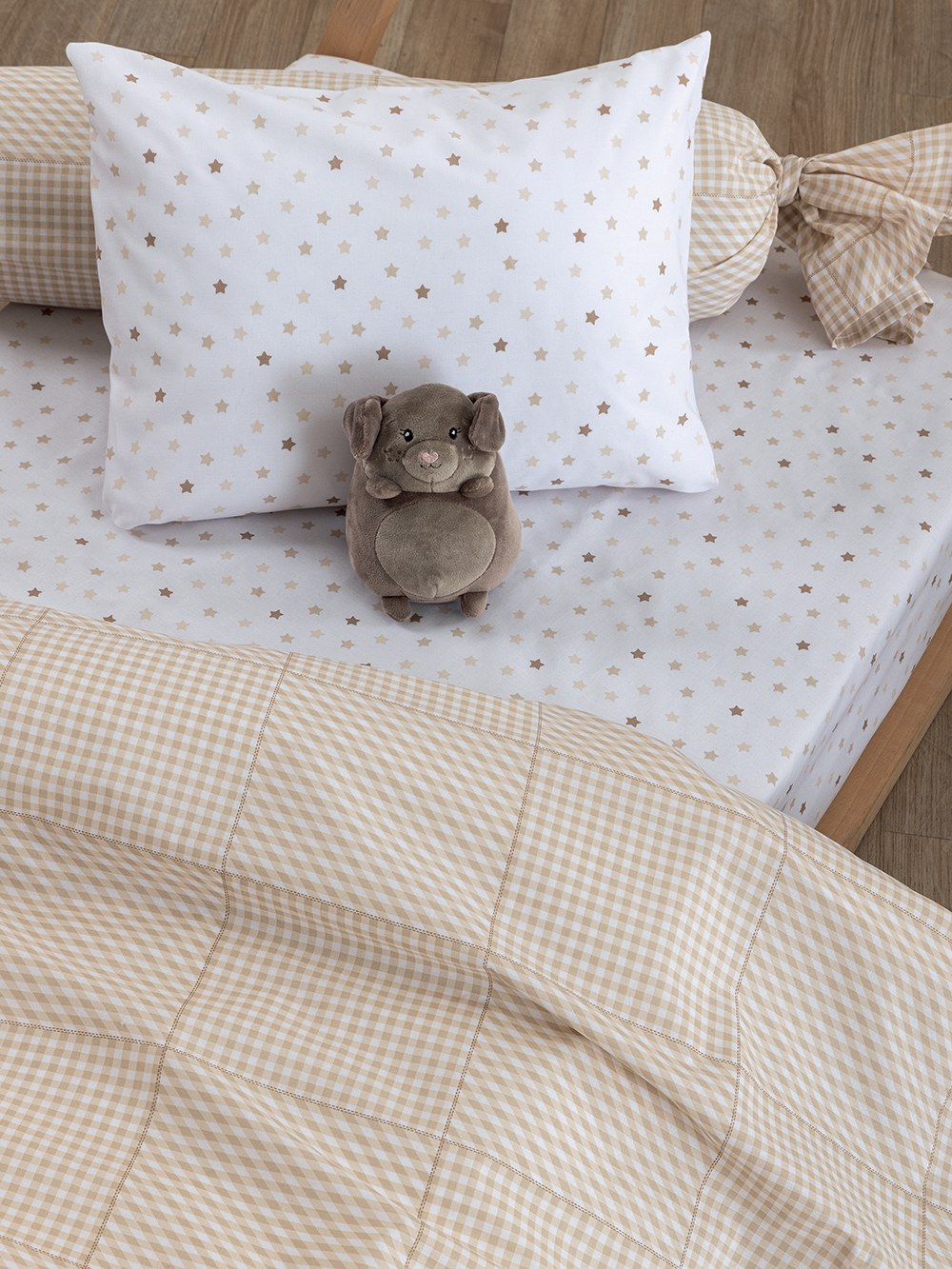 Σεντόνι Κούνιας με Λάστιχο Palamaiki Bb100 Beige 70x140+20