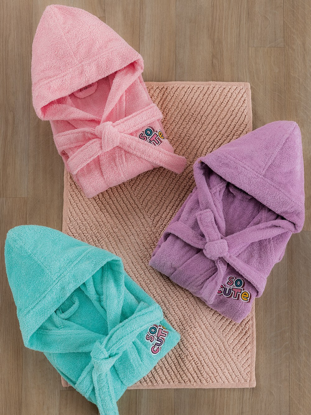 Παιδικό Μπουρνούζι με Κουκούλα Palamaiki Cute Mint 10-12