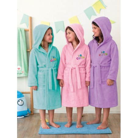 Παιδικό Μπουρνούζι με Κουκούλα Palamaiki Cute Pink 6-8