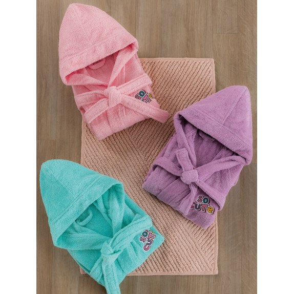 Παιδικό Μπουρνούζι με Κουκούλα Palamaiki Cute Pink 8-10