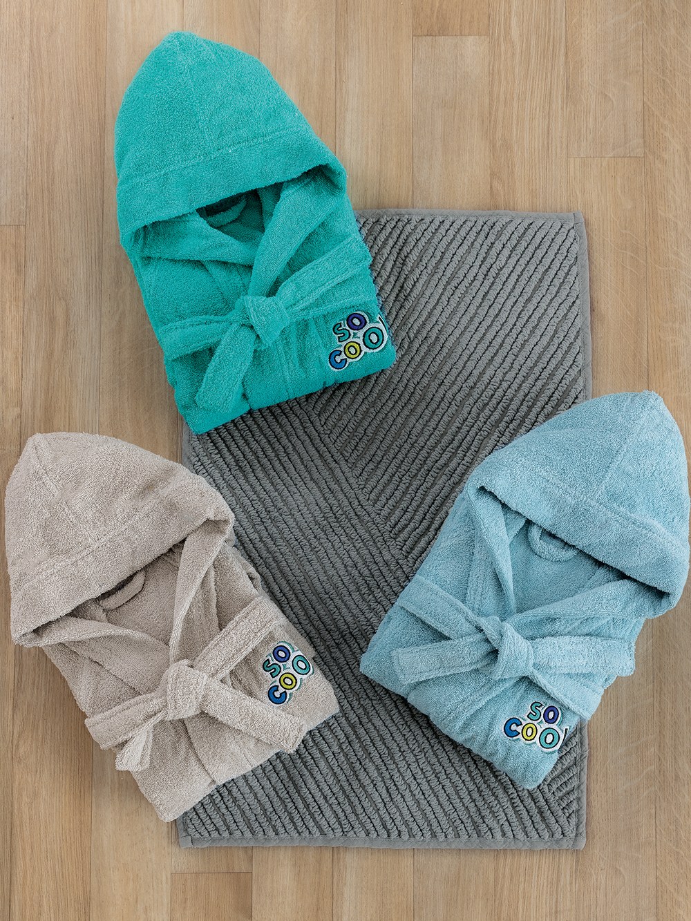 Παιδικό Μπουρνούζι με Κουκούλα Palamaiki Cool Green 8-10