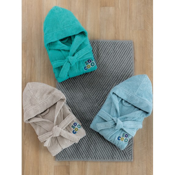 Παιδικό Μπουρνούζι με Κουκούλα Palamaiki Cool Grey 12-14