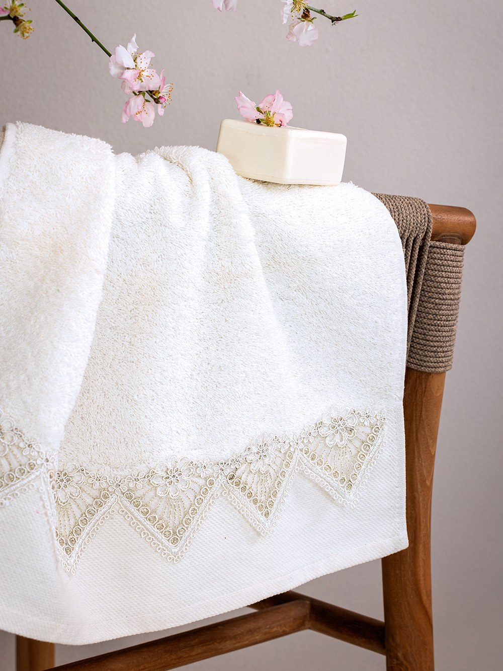 Σετ Πετσέτες 3 Τεμαχίων Palamaiki Pente White 30x50,50x90,70x140