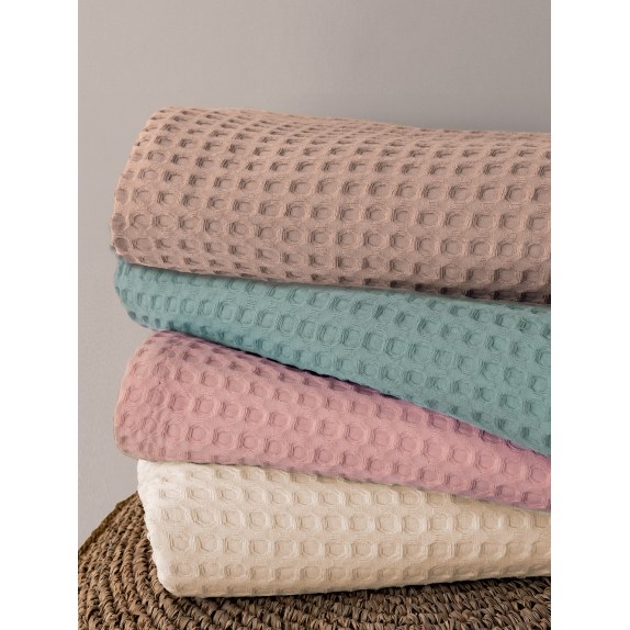 Κουβέρτα Πικέ Υπέρδιπλη Palamaiki Marcie Pink 250x240