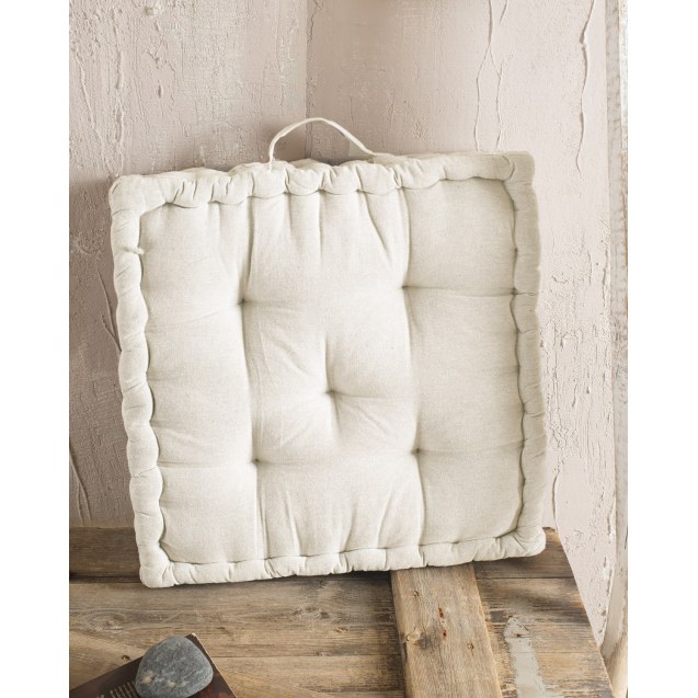 Μαξιλάρι Δαπέδου Rythmos Linen Φυσικό 50x50x10