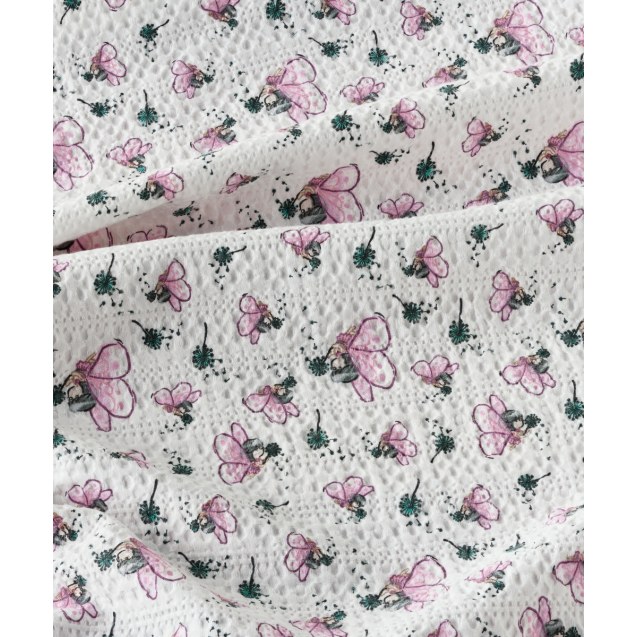 Κουβέρτα Αγκαλιάς Kentia Alima White-Pink-Green...