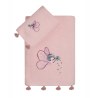 Σετ Πετσέτες 2 Τεμαχίων Kentia Alima White-Pink 70x125,40x60