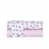 Σετ Σεντόνια Κούνιας 3 Τεμαχίων Kentia Alima White-Pink-Green 120x170