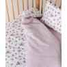 Σετ Σεντόνια Κούνιας 3 Τεμαχίων Kentia Alima White-Pink-Green 120x170