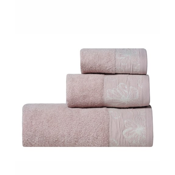 Σετ Πετσέτες 3 Τεμαχίων Kentia Belagio 35 Pink...
