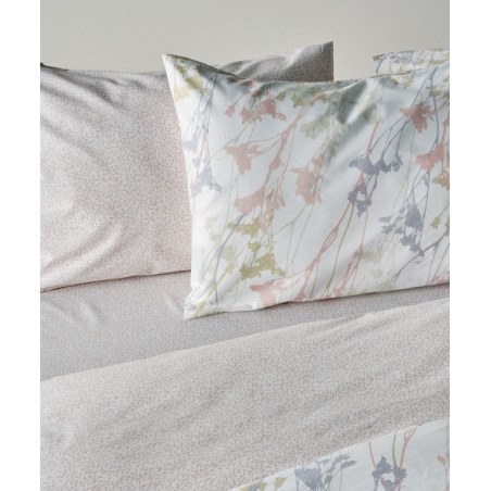 Σετ Σεντόνια Υπέρδιπλα 4 Τεμαχίων Kentia Breza 18 Dusty Pink- Lilac- Light Green 240x270