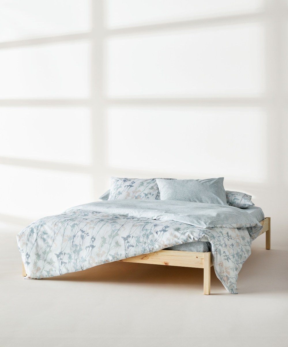 Σετ Σεντόνια Υπέρδιπλα 4 Τεμαχίων Kentia Breza 33 Blue Grey- Mint Green- Dusty Pink 240x270