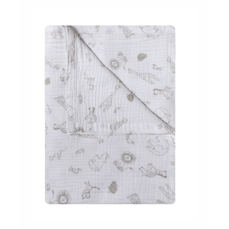 Κουβέρτα Αγκαλιάς Kentia Canopy A Beige-White 70x100