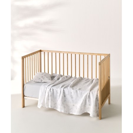 Κουβέρτα Κούνιας kentia Canopy A Beige-White 100x140