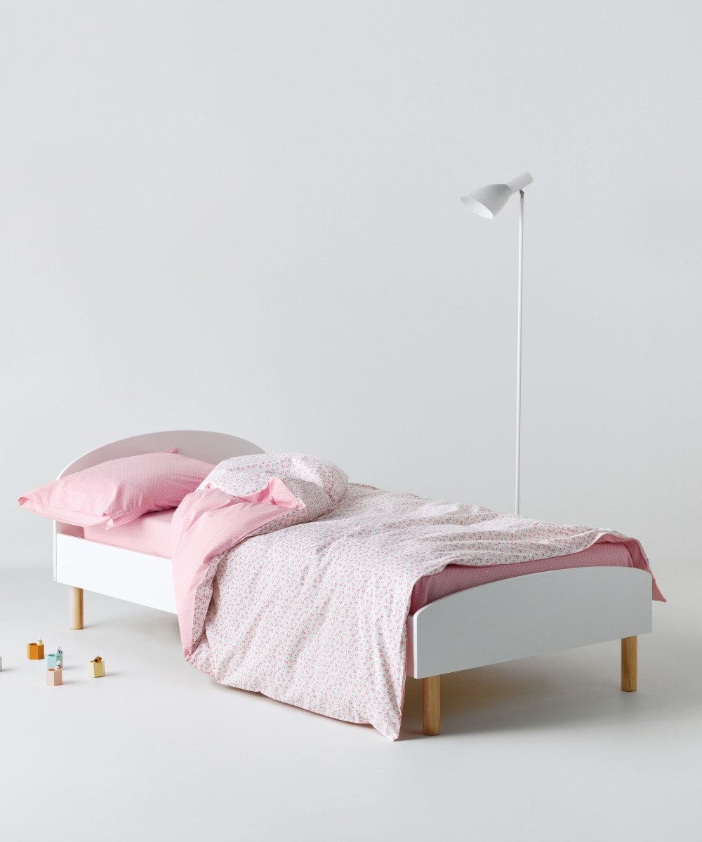 Σετ Παιδικά Σεντόνια Μονά 3 Τεμαχίων Kentia Cereza Baby Pink-Green 160x245