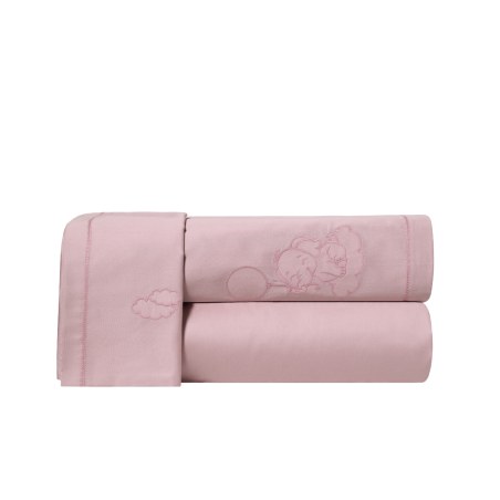 Σετ Σεντόνια Κούνιας 3 Τεμαχίων Kentia Cocoon 14 Old Rose 120x170