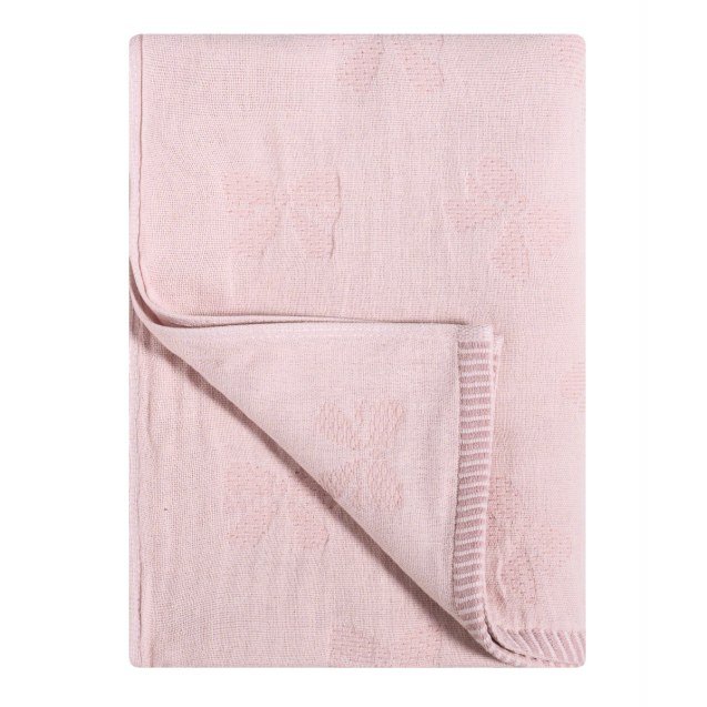 Κουβέρτα Κούνιας kentia Eliza Pink 100x140