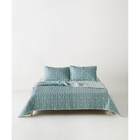 Σετ Κουβερλί Υπέρδιπλο 3 Τεμαχίων Kentia Evanthia 2 Mint Green- White 220x240