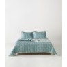 Σετ Κουβερλί Υπέρδιπλο 3 Τεμαχίων Kentia Evanthia 2 Mint Green- White 220x240