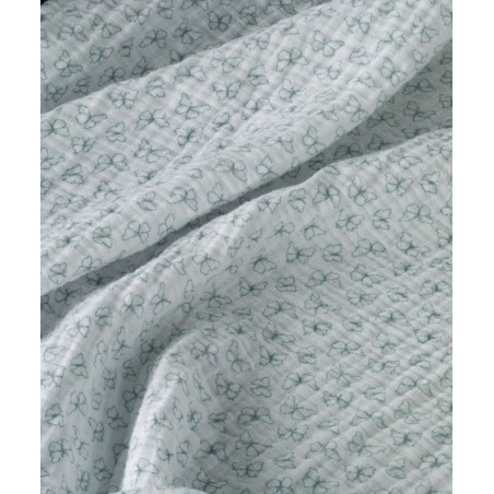Κουβέρτα Ημίδιπλη Kentia Evanthia 02A White-Mint 180x240