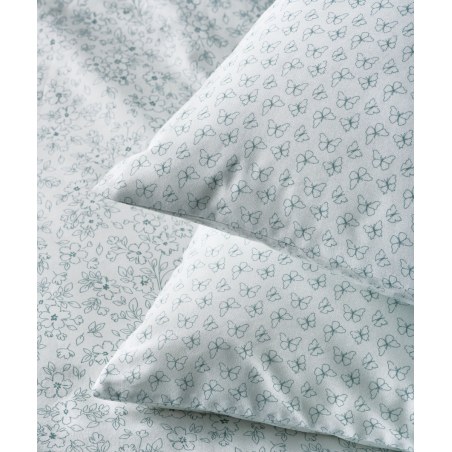 Σετ Μαξιλαροθήκες 2 Τεμαχίων Kentia Evanthia 02A Mint Green- White 50x70