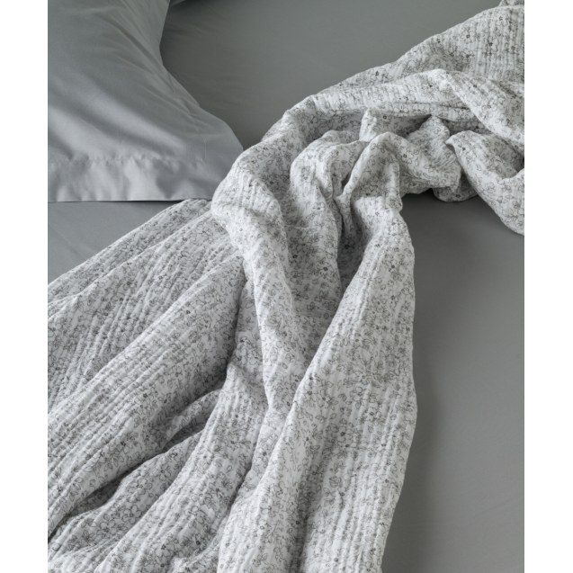Κουβέρτα Μονή Kentia Evanthia 22 White-Grey...