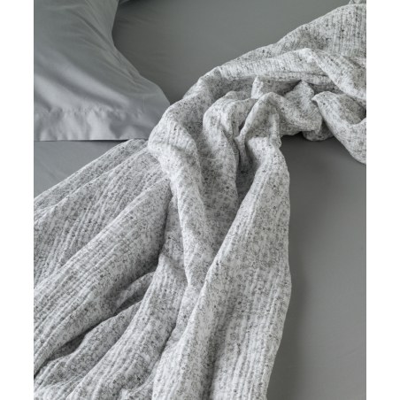 Κουβέρτα Μονή Kentia Evanthia 22 White-Grey 160x240