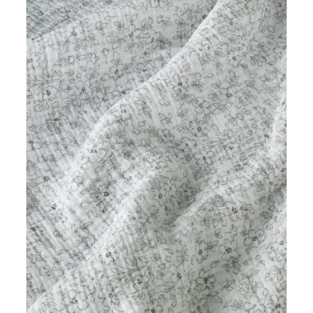 Κουβέρτα Μονή Kentia Evanthia 22 White-Grey 160x240