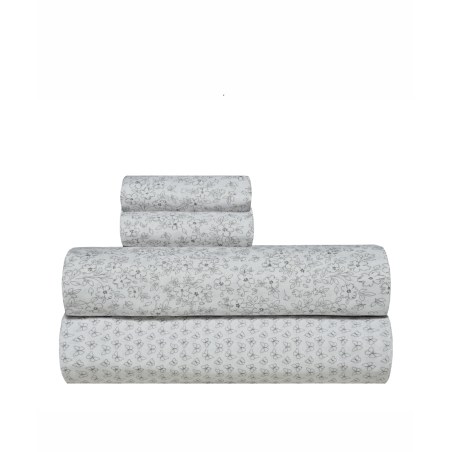 Σετ Σεντόνια Ημίδιπλα 3 Τεμαχίων Kentia Evanthia 22 Grey- White 190x270