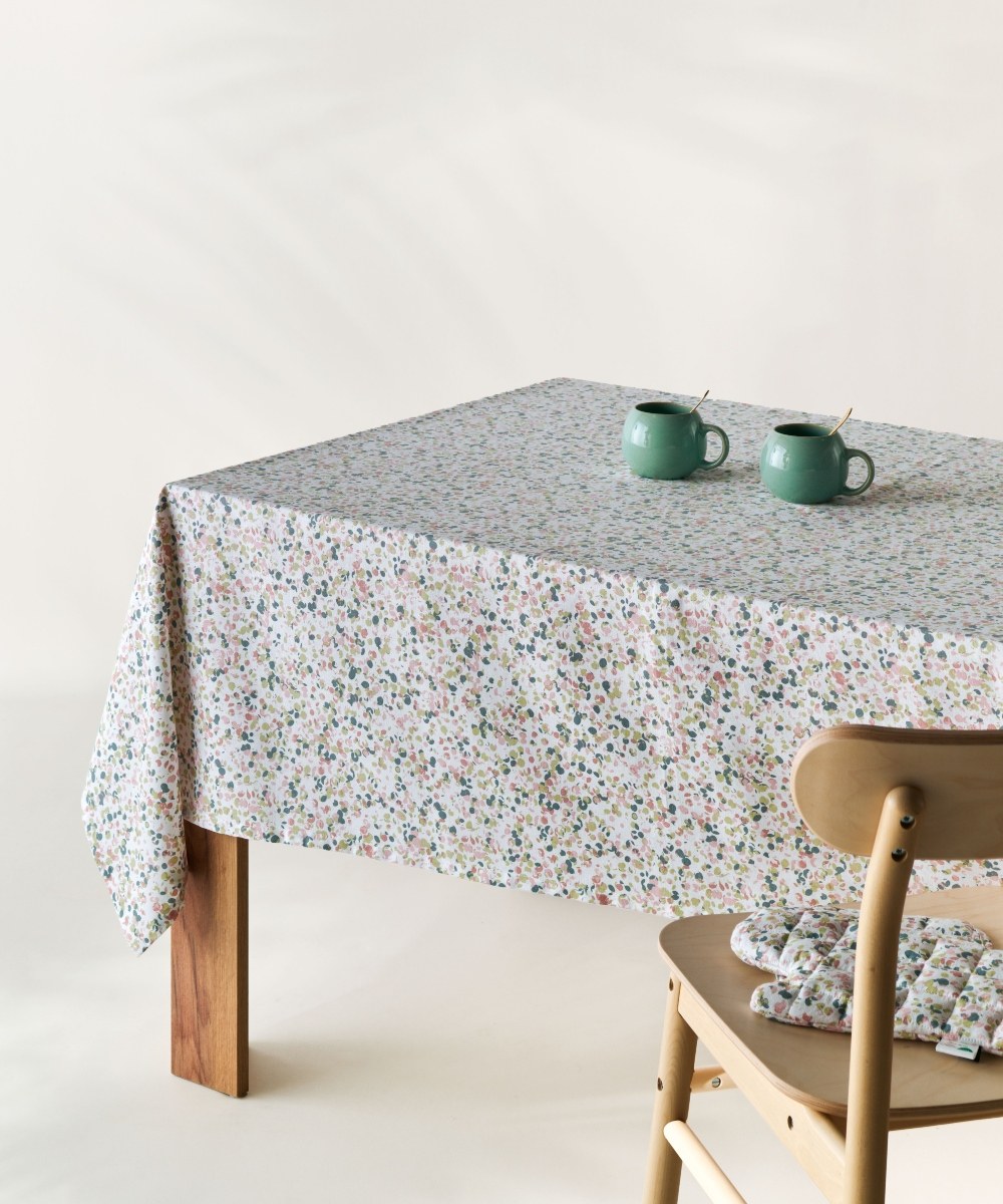 Τραπεζομάντηλο Kentia Fiorita Pink- Green- Raf Blue- White 140x220